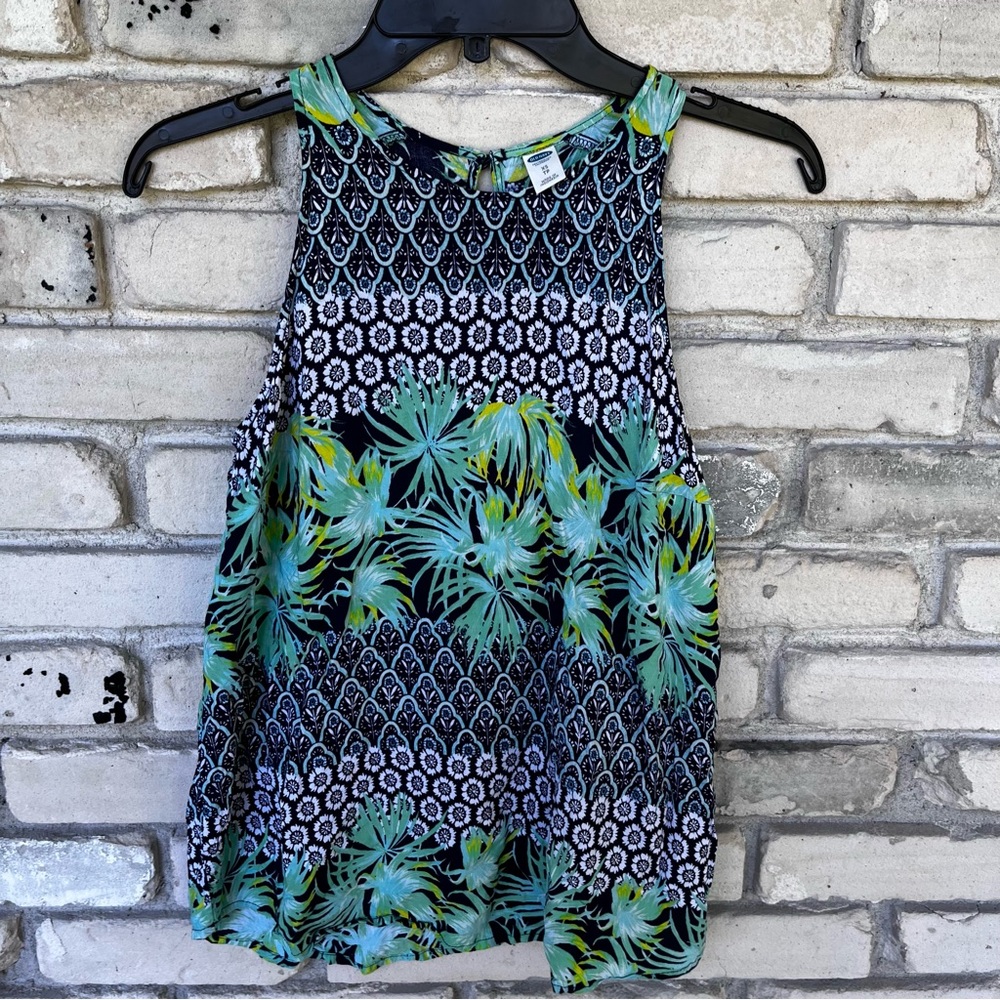 Old Navy Tropical Print Sleeveless Tank Top